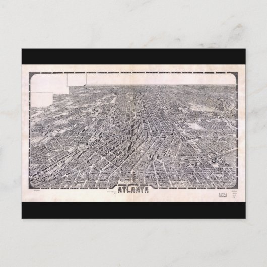 アトランタジョージアの航空地図(1919年) ポストカード (正面)