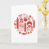 アトランタジョージアアイコン カード (黄色い花)