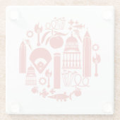 アトランタジョージアアイコン ガラスコースター (裏面)