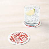 アトランタジョージアアイコン ラウンドペーパーコースター (インサイチュ)