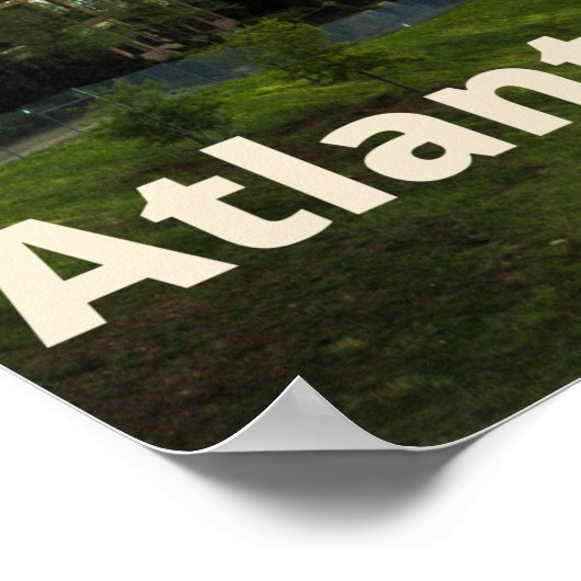 アトランタジョージアサンセットシティダウンタウンビュー ポスター (角)