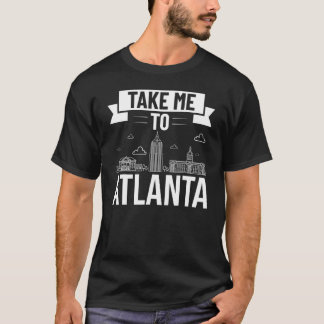 アトランタジョージアシティスカイラインマップトラベル Tシャツ