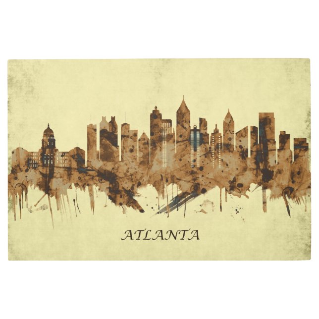 アトランタジョージアシティスケープ メタルプリント (正面)