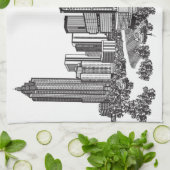 アトランタジョージアスカイラインアート キッチンタオル (折り畳み)