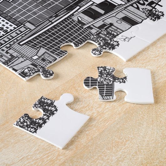 アトランタジョージアスカイラインアート ジグソーパズル (側面)