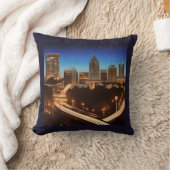 アトランタジョージアスカイラインブルースターリー夕べ クッション (ブランケット)
