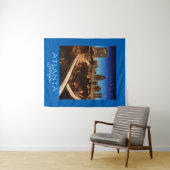 アトランタジョージアスカイラインブルー&金ゴールド夕べ タペストリー (インサイチュ(横))