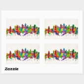 アトランタジョージアスカイライン 長方形シール (シート)