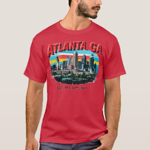 アトランタジョージアスーベニアホテルヴィンテージノスタルジックシティスカ Tシャツ