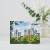 アトランタジョージアダウンタウントール建物アンドパーク ポストカード (スタンド正面)