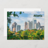 アトランタジョージアダウンタウントール建物アンドパーク ポストカード (正面/裏面)