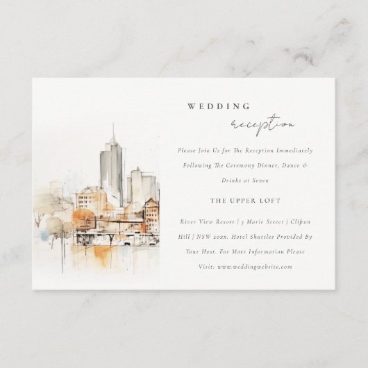 アトランタジョージアランドスケープウェディングレセプション エンクロージャーカード (正面)