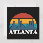アトランタジョージアヴィンテージサンセットシティスケープ カード (正面)