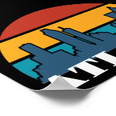 アトランタジョージアヴィンテージサンセットシティスケープ ポスター (角)