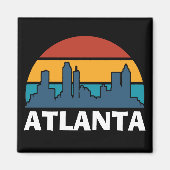 アトランタジョージアヴィンテージサンセットシティスケープ マグネット (正面)