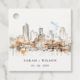 アトランタジョージア水彩風景結婚ズ フェイバータグ