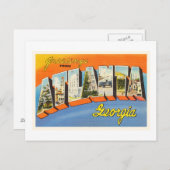 アトランタジョージアGAの古いヴィンテージ旅行郵便はがき ポストカード (正面/裏面)