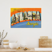 アトランタジョージアGAオールドヴィンテージ旅行はがき – ポスター (キッチン)