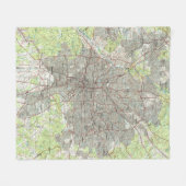 アトランタジョージアMap (1981年) フリースブランケット (正面(横))