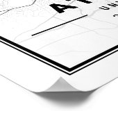 アトランタジョージアUSAトラベルシティマップ ポスター (角)