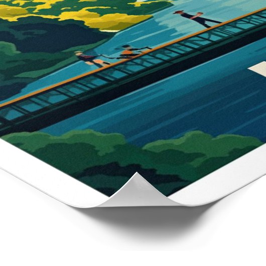 アトランタジョージアUSAヴィンテージトラベルイラストレーション ポスター (角)