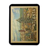 アトランタスカイラインアトランタヴィンテージトラベル マグネット (縦)