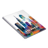 アトランタスカイライン水彩画 ノートブック (右側)