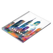 アトランタスカイライン水彩画 ノートブック (左側)