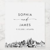 アトランタスカイライン ワインラベル (シングルラベル)