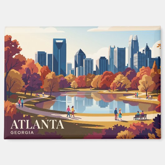 アトランタスカイラインUSA マグネット (正面)