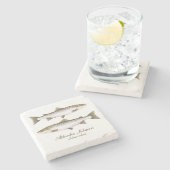 アトランタスサーモンのコースター ストーンコースター (横)