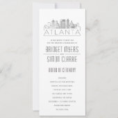 アトランタスタイル化スカイライン |結婚式 プログラム (正面)