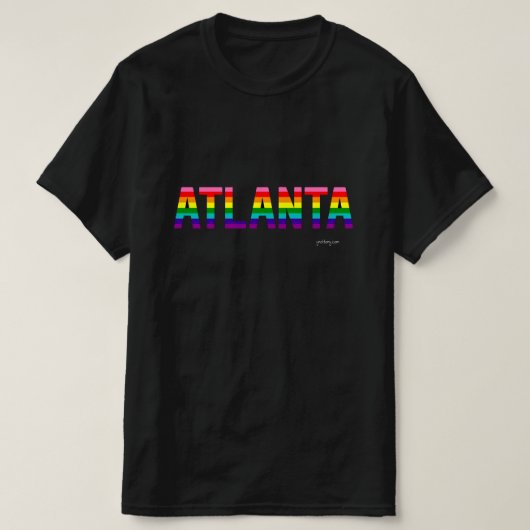 アトランタプライドTシャツ |レインボーフラグ Tシャツ (デザイン正面)