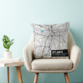 アトランタホームロケーション |都市地図をテーマにした クッション (椅子)