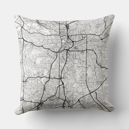 アトランタホームロケーション |都市地図をテーマにした クッション (裏面)