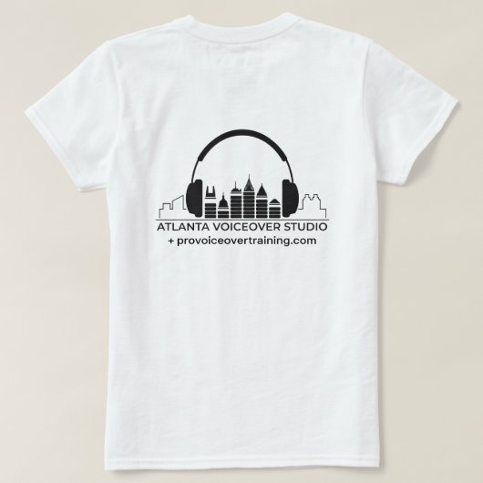 アトランタボイスオーバースタジオ – ウィメンズTシャツ Tシャツ (デザイン裏面)