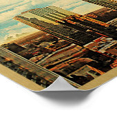 アトランタポスターヴィンテージ旅行ポスタースカイライン ポスター (角)