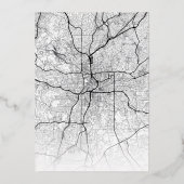 アトランタラブロケーター |シティテーマ結婚の 箔招待状 (裏面)