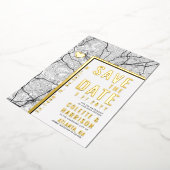 アトランタラブロケーター |結婚式の日付の保存 箔招待状 (回転した状態)