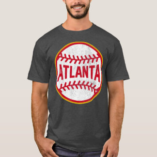 アトランタヴィンテージ野球スローバックレトロデザイン Tシャツ