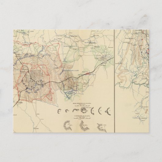 アトランタ包囲 ポストカード (正面)