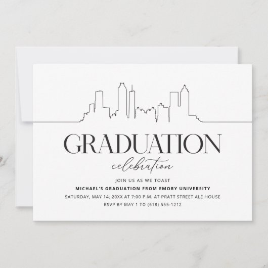 アトランタ卒業パーティー 招待状 (正面)