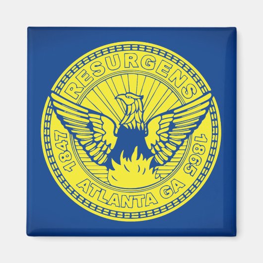 アトランタ国旗、ジョージア州 マグネット (正面)