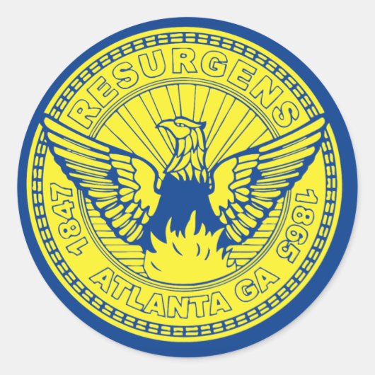 アトランタ国旗、ジョージア州 ラウンドシール (正面)
