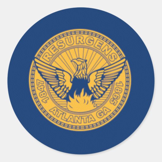 アトランタ国旗、ジョージア州 ラウンドシール (正面)