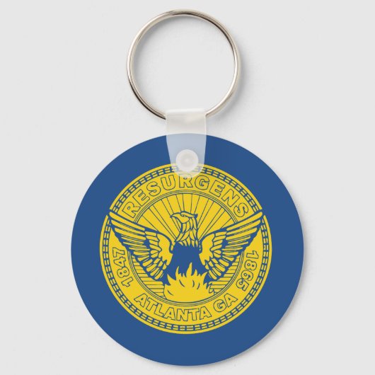アトランタ国旗、ジョージア・キーチェーン キーホルダー (正面)