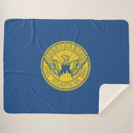 アトランタ国旗（ジョージア，米国） シェルパブランケット (正面(横))