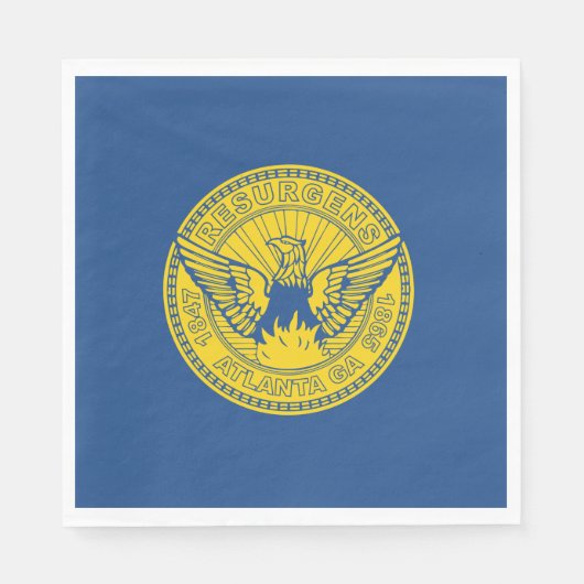 アトランタ国旗（ジョージア，米国） スタンダードランチョンナプキン (正面)