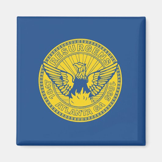 アトランタ国旗(ジョージア,米国) マグネット (正面)