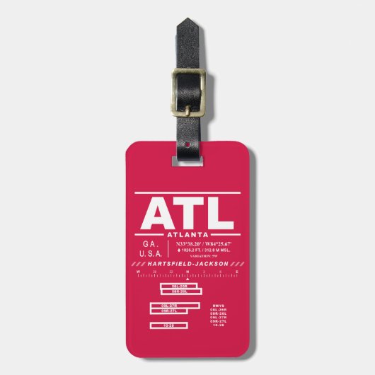 アトランタ国際空港 ATL 荷物タグ ラゲッジタグ (正面縦)